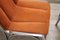 Dining Chairs in Chromed Metal and Orange Velvet, 1970s, Set of 4, Image 7