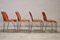 Dining Chairs in Chromed Metal and Orange Velvet, 1970s, Set of 4, Image 6