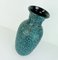 Black Cerarmic Model No. 239-41 Fat Lava Vase with Turquoise Glaze from Scheurich, 1970s 6