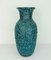 Black Cerarmic Model No. 239-41 Fat Lava Vase with Turquoise Glaze from Scheurich, 1970s 1