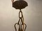 Lámpara colgante antigua de hierro forjado, años 40, Imagen 4