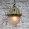 Vintage French Industrial Brown Cast Iron Pendant Lamp by Mapelec Amiens 5