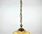 Yellow Glass Pendant Lamp with Brass Fixing, France, 1960s 5