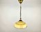 Yellow Glass Pendant Lamp with Brass Fixing, France, 1960s 1