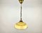 Yellow Glass Pendant Lamp with Brass Fixing, France, 1960s, Image 1