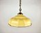 Yellow Glass Pendant Lamp with Brass Fixing, France, 1960s 2