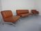Independence Camel Leather Sofa or Daybed & Armchairs by Karl Wittmann for Wittmann Möbelwerkstätten, 1960s, Set of 3 11