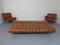 Independence Camel Leather Sofa or Daybed & Armchairs by Karl Wittmann for Wittmann Möbelwerkstätten, 1960s, Set of 3, Image 15