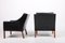 Mid-Century Danish Lounge Chairs in Patinated Leather by Børge Mogensen from Fredericia, Set of 2 3