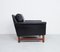 Danish Lounge Chair in Black Leather with Teak, 1960s 3