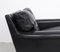 Danish Lounge Chair in Black Leather with Teak, 1960s 7