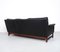 Danish Three Seater Sofa in Black Leather and Teak, 1960s 4