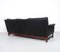 Danish Three Seater Sofa in Black Leather and Teak, 1960s, Image 4