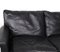 Danish Three Seater Sofa in Black Leather and Teak, 1960s 10