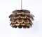 Large Artichoke Hanging Lamp in Brass from Holm Sørensen & Co, 1960s, Image 3