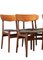 Danish Dining Chairs in Teak and Oak with Blue Upholstery, 1960s, Set of 6 13