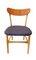 Danish Dining Chairs in Teak and Oak with Blue Upholstery, 1960s, Set of 6, Image 3