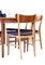 Danish Dining Chairs in Teak and Oak with Blue Upholstery, 1960s, Set of 6, Image 6