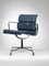 EA208 Soft Pad Management Chair in Ink Blue Leather by Charles & Ray Eames for Vitra, 1980s, Image 1