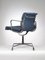 EA208 Soft Pad Management Chair in Ink Blue Leather by Charles & Ray Eames for Vitra, 1980s 2