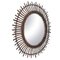 Mid-Century Spanish Modern Oval Rattan Sunburst Mirror, 1960s 3