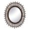 Mid-Century Spanish Modern Oval Rattan Sunburst Mirror, 1960s 1