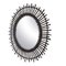 Mid-Century Spanish Modern Oval Rattan Sunburst Mirror, 1960s, Image 2