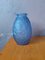 Vaso grande in vetro modellato blu, anni '30, Immagine 1