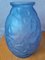 Large Blue Molded Glass Vase, 1930s, Image 8