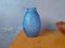Large Blue Molded Glass Vase, 1930s 4