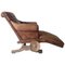 Antique Brown Le Surrepos Du Dr. Pascaud Lounge Chair, Paris, 1920s 1