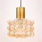 Large Mid-Century Amber Bubble Glass Pendant or Ceiling Light by Helena Tynell for Limburg, Germany, 1960s 3