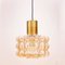 Large Mid-Century Amber Bubble Glass Pendant or Ceiling Light by Helena Tynell for Limburg, Germany, 1960s 1