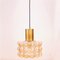 Large Mid-Century Amber Bubble Glass Pendant or Ceiling Light by Helena Tynell for Limburg, Germany, 1960s 2