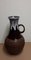 Vase Vintage en Céramique Style Fat Lava avec Vernis Marron et Lave Blanc-Gris de Jasba, 1970s 1