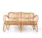 Mid-Century Modern Rattan and Bamboo Love Seat or Sofa from Rohé Noordwolde, 1960s, Image 13