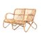 Mid-Century Modern Rattan and Bamboo Love Seat or Sofa from Rohé Noordwolde, 1960s, Image 1