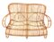 Mid-Century Modern Rattan and Bamboo Love Seat or Sofa from Rohé Noordwolde, 1960s, Image 2