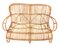 Mid-Century Modern Rattan & Bambus Love Seat oder Sofa von Rohé Noordwolde, 1960er 2