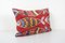 Red Silk and Velvet Fish Ikat Cushion Cover, 2010s, Image 3