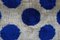 Blue Silk and Velvet Ikat Cushion Covers, Set of 2 2