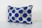 Blue Silk and Velvet Ikat Cushion Cover, 2010s 2