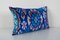 Housse de Coussin Ikat en Velours Bleu et Soie, 2010s 3