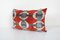 Red Silk and Velvet Ikat Cushion Cover, 2010s 2