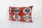 Red Silk and Velvet Ikat Cushion Cover, 2010s, Image 2