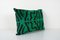 Green Velvet Tiger Ikat Cushion Cover, 2010s 3