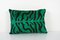 Green Velvet Tiger Ikat Cushion Cover, 2010s 1