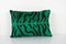 Green Velvet Tiger Ikat Cushion Cover, 2010s, Image 1