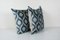 Blue Velvet and Silk Cushion Covers, 2010s, Set of 2 4