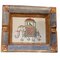 Vintage Ashtray with Elephant Drawing and 24k Gold Edges by from Isabella Del Pà, Italy, 1980s 1